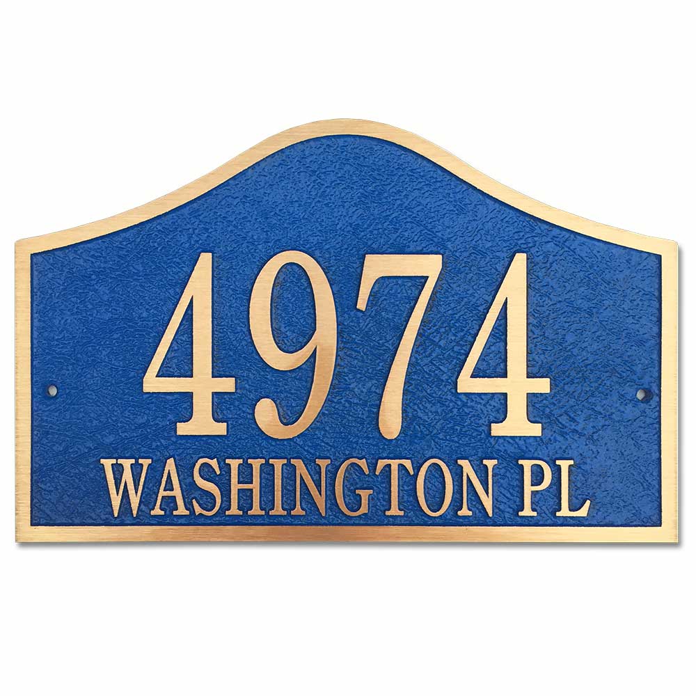 Cast Bronze Arch Bell Wall Address Plaque