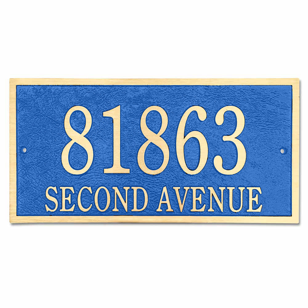 Cast Bronze Rectangle Wall Address Plaque