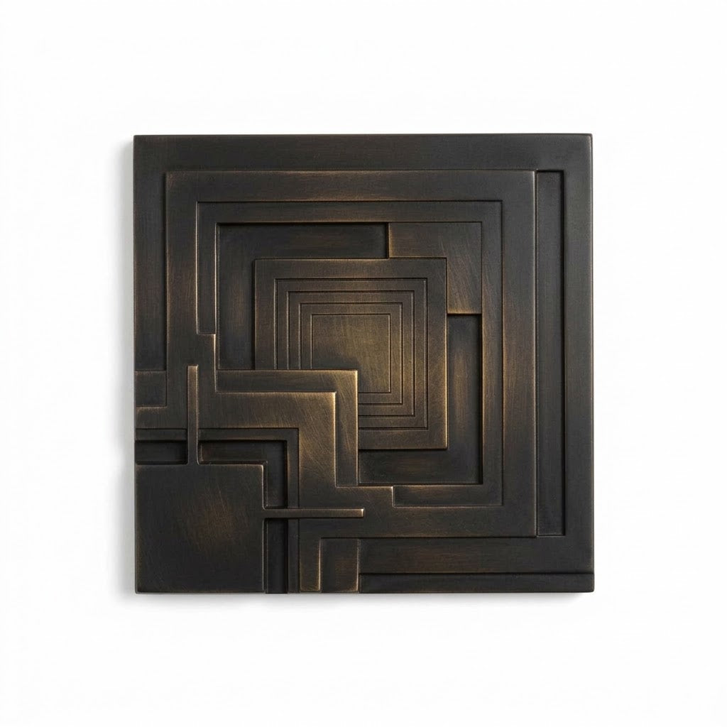Frank Lloyd Wright Ennis Tile Plaque - 8" x 8"