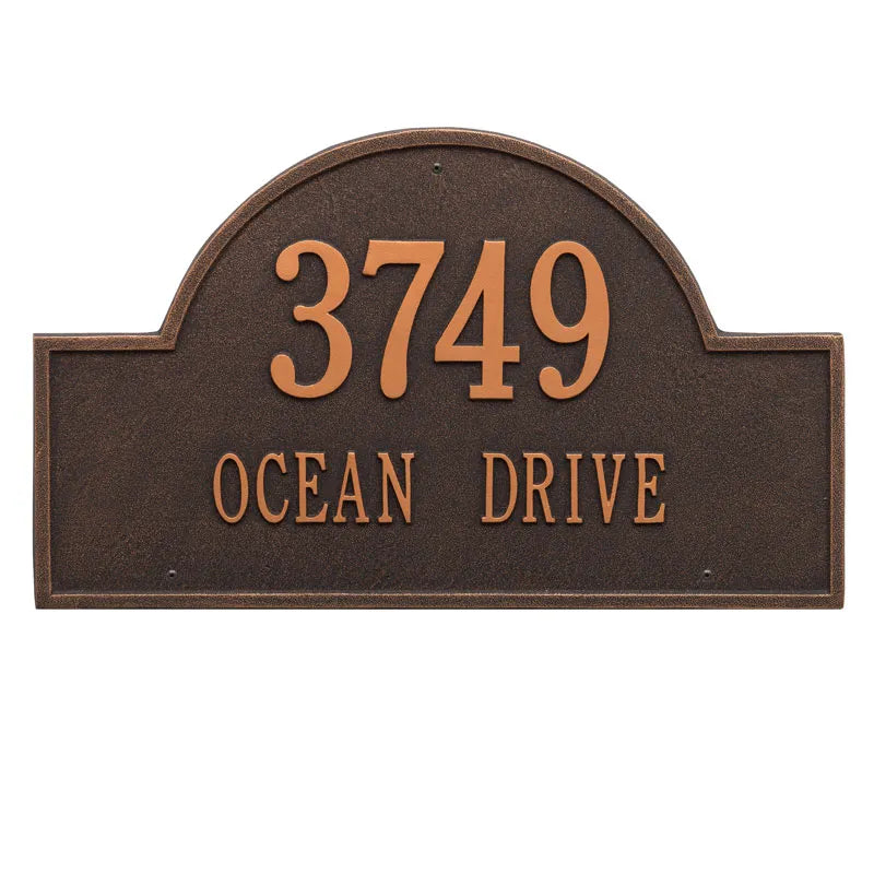 Whitehall Products Arch Marker Estate Wall Plaque - Two Line - Rational Plaques