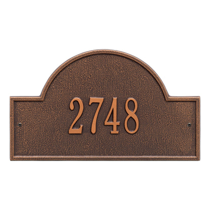 Whitehall Products Arch Marker Standard Wall Plaque One Line Bronze/gold