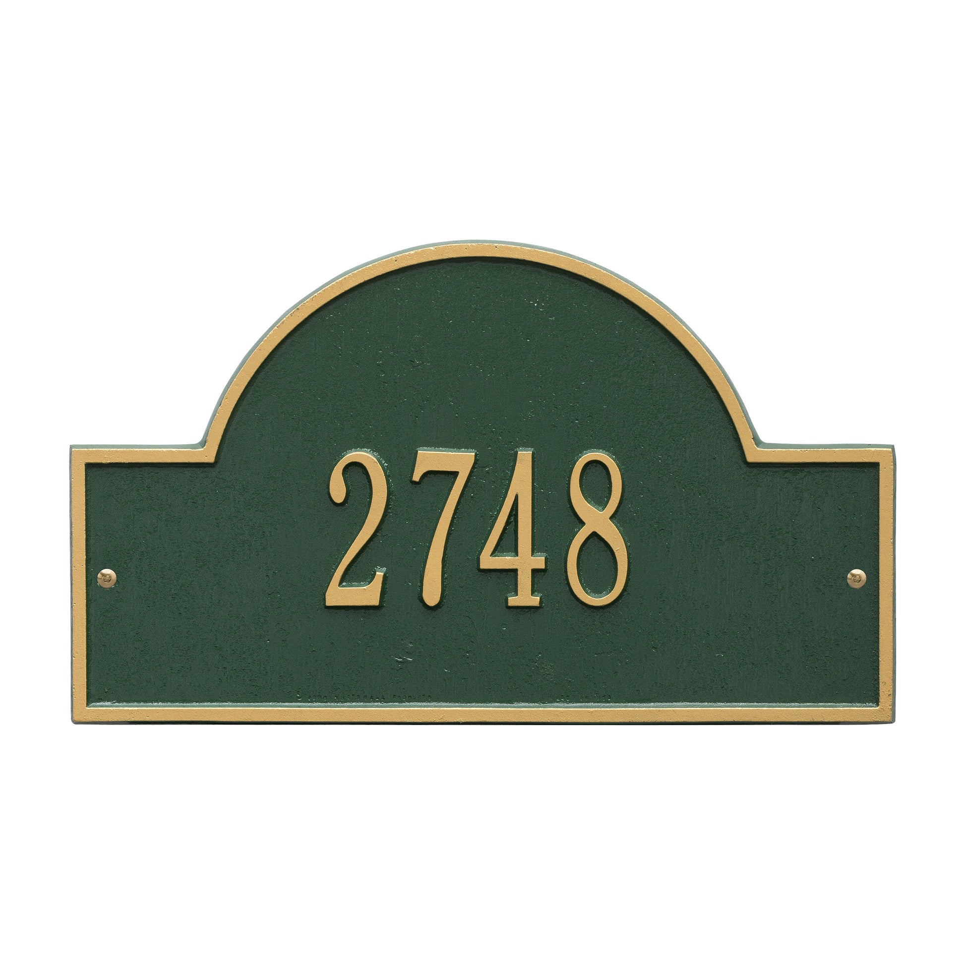 Whitehall Products Arch Marker Standard Wall Plaque One Line White/gold