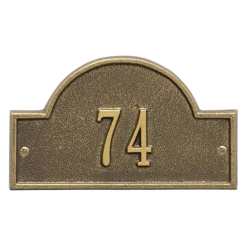 Whitehall Products Arch Marker Petite Wall Plaque One Line Oil Rubbed Bronze