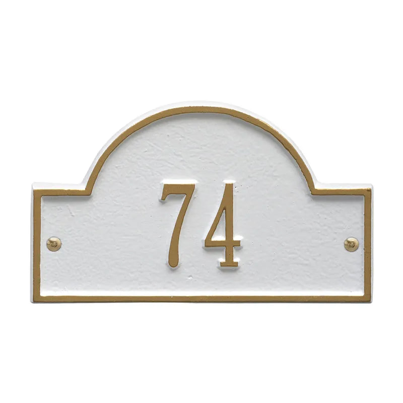 Whitehall Products Arch Marker Petite Wall Plaque One Line Bronze/gold