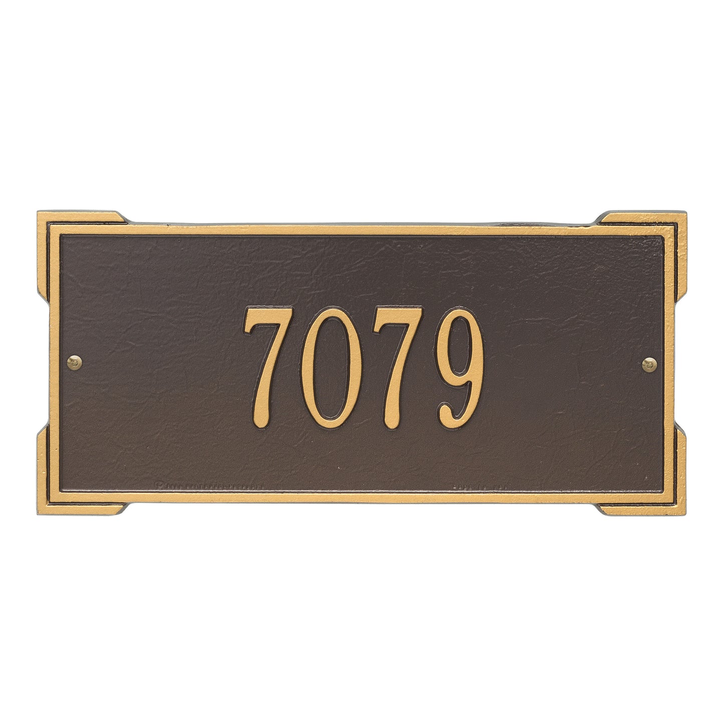 Whitehall Products Personalized Roanoke Standard Wall Plaque One Line Bronze/gold