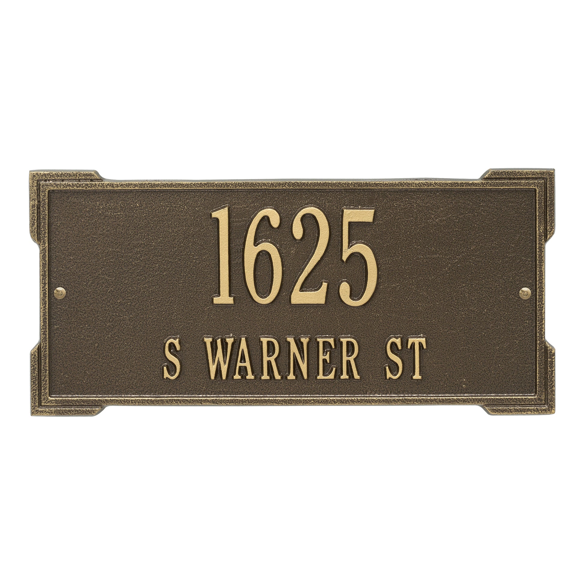 Whitehall Products Personalized Roanoke Standard Wall Plaque Two Line Antique Copper