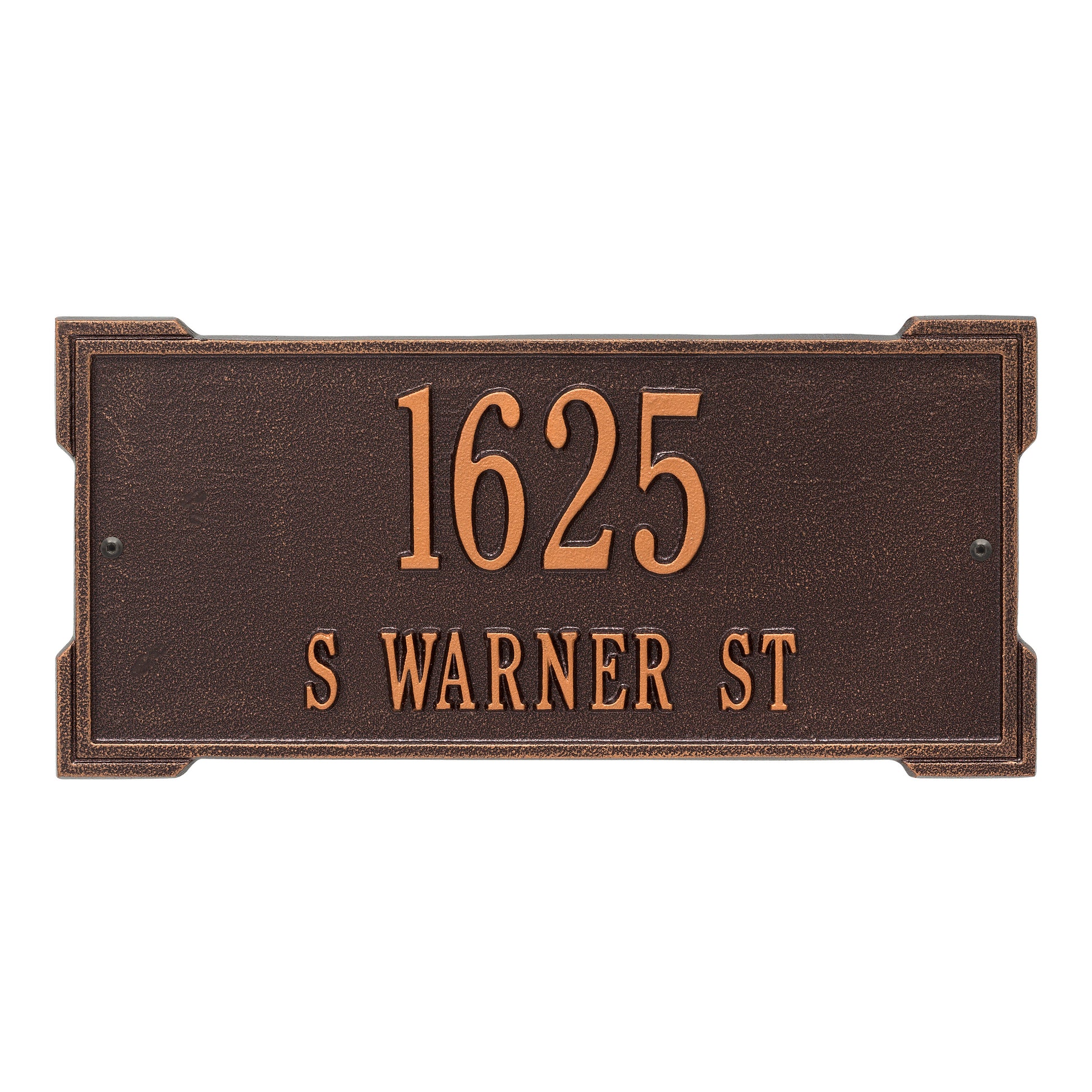 Whitehall Products Personalized Roanoke Standard Wall Plaque Two Line Black/gold