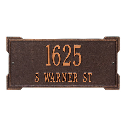 Whitehall Products Personalized Roanoke Standard Wall Plaque Two Line Black/gold