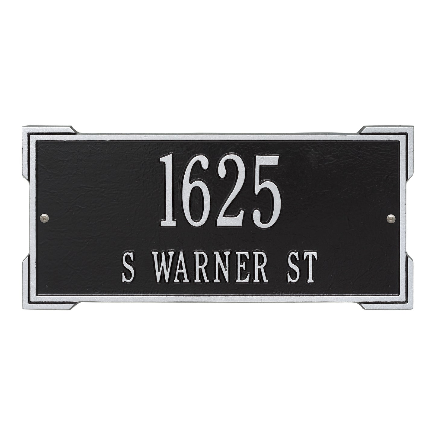 Whitehall Products Personalized Roanoke Standard Wall Plaque Two Line Black/white