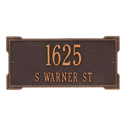 Whitehall Products Personalized Roanoke Standard Wall Plaque Two Line Bronze/gold