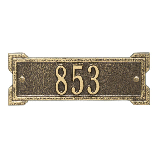 Whitehall Products Personalized Roanoke Petite Wall Plaque One Line Antique Brass