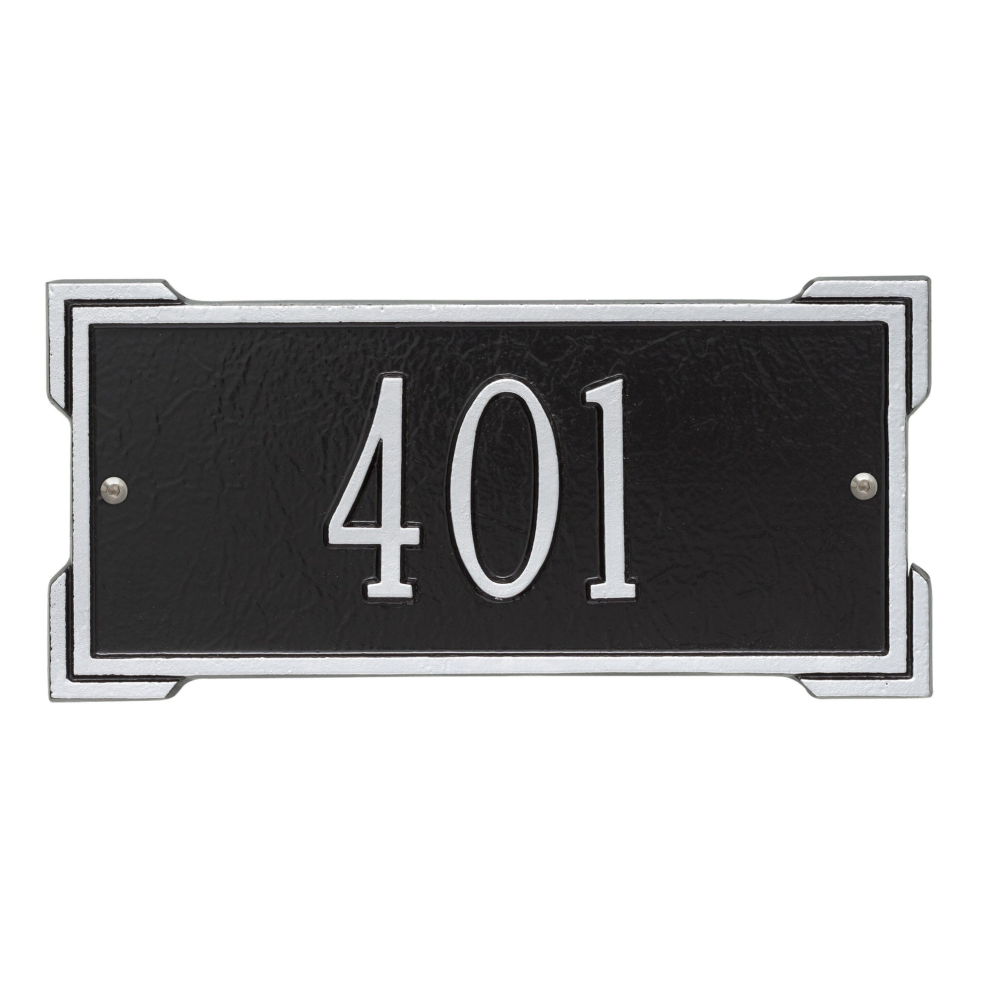 Whitehall Products Personalized Roanoke Mini Wall Plaque One Line Black/white