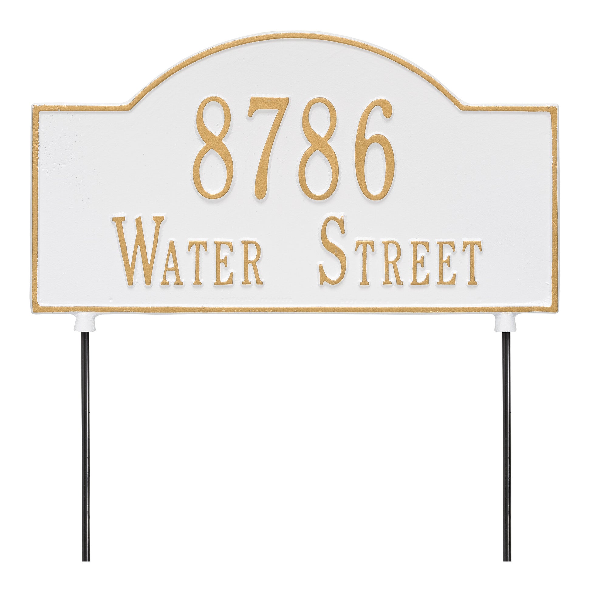 Whitehall Products Personalized 2 Sided Arch Standard Lawn Plaque Two Line 