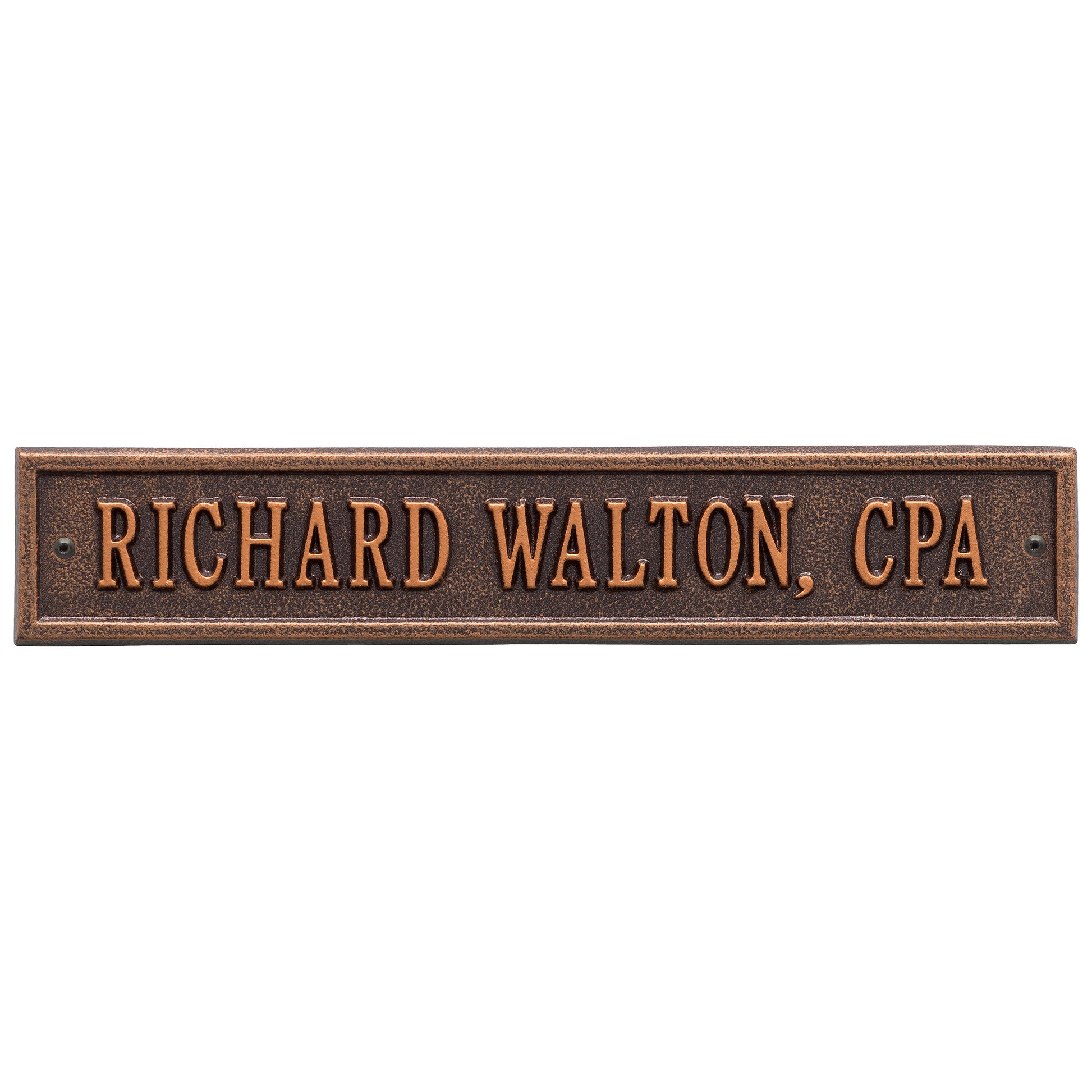 Whitehall Products Arch Extension Standard Wall Plaque One Line Pewter/silver