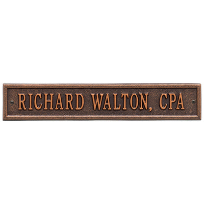 Whitehall Products Arch Extension Standard Wall Plaque One Line Pewter/silver