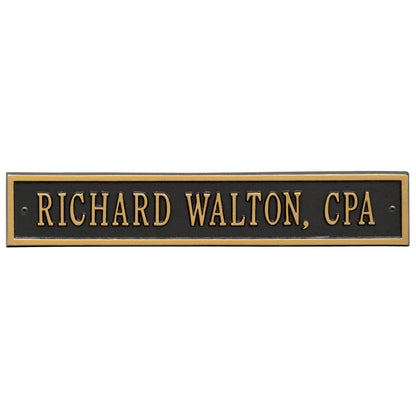 Whitehall Products Arch Extension Standard Wall Plaque One Line Black/silver