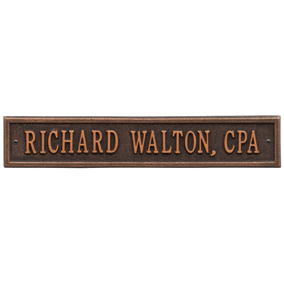 Whitehall Products Arch Extension Standard Wall Plaque One Line 