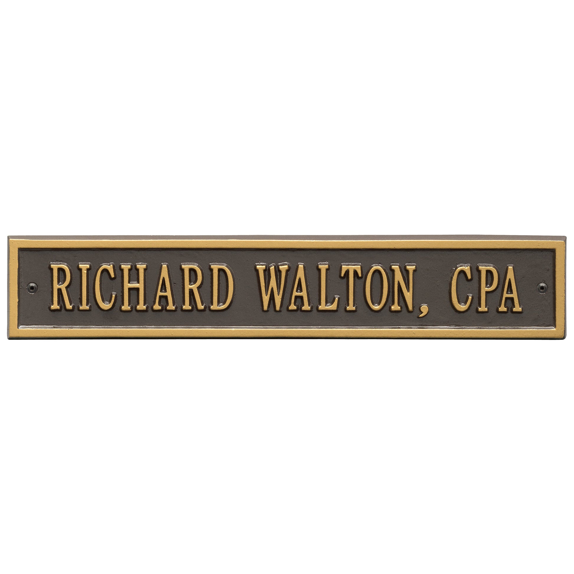Whitehall Products Arch Extension Standard Wall Plaque One Line Antique Brass