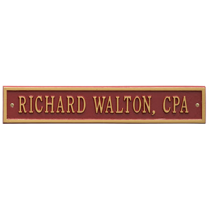 Whitehall Products Arch Extension Standard Wall Plaque One Line Black/gold