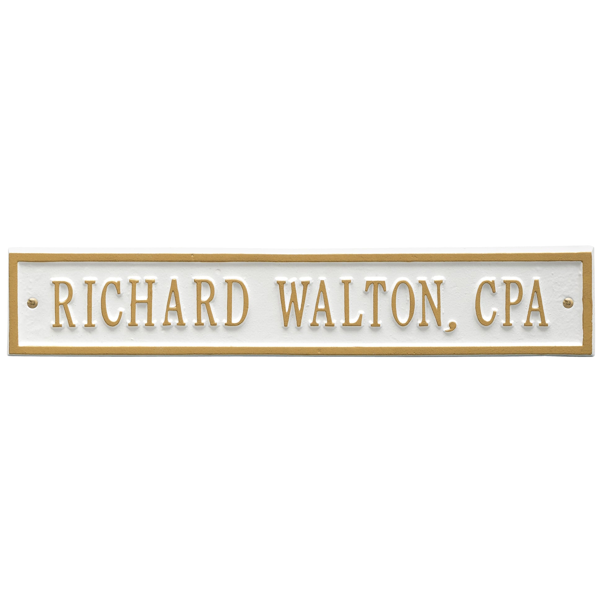 Whitehall Products Arch Extension Standard Wall Plaque One Line Bronze/gold