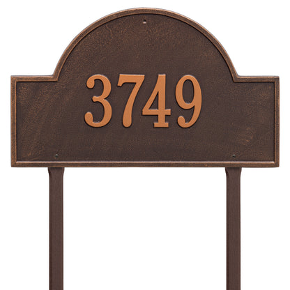 Whitehall Products Arch Marker Estate Lawn Plaque One Line Bronze/gold