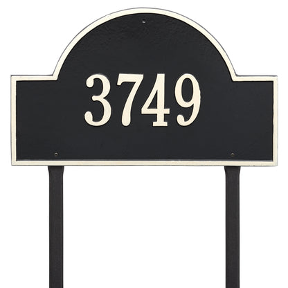 Whitehall Products Arch Marker Estate Lawn Plaque One Line Black/white