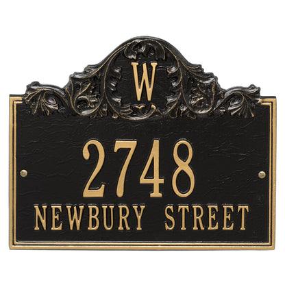 Whitehall Products Personalized Acanthus Monogram Wall Plaque Three Line Bronze/verdigris