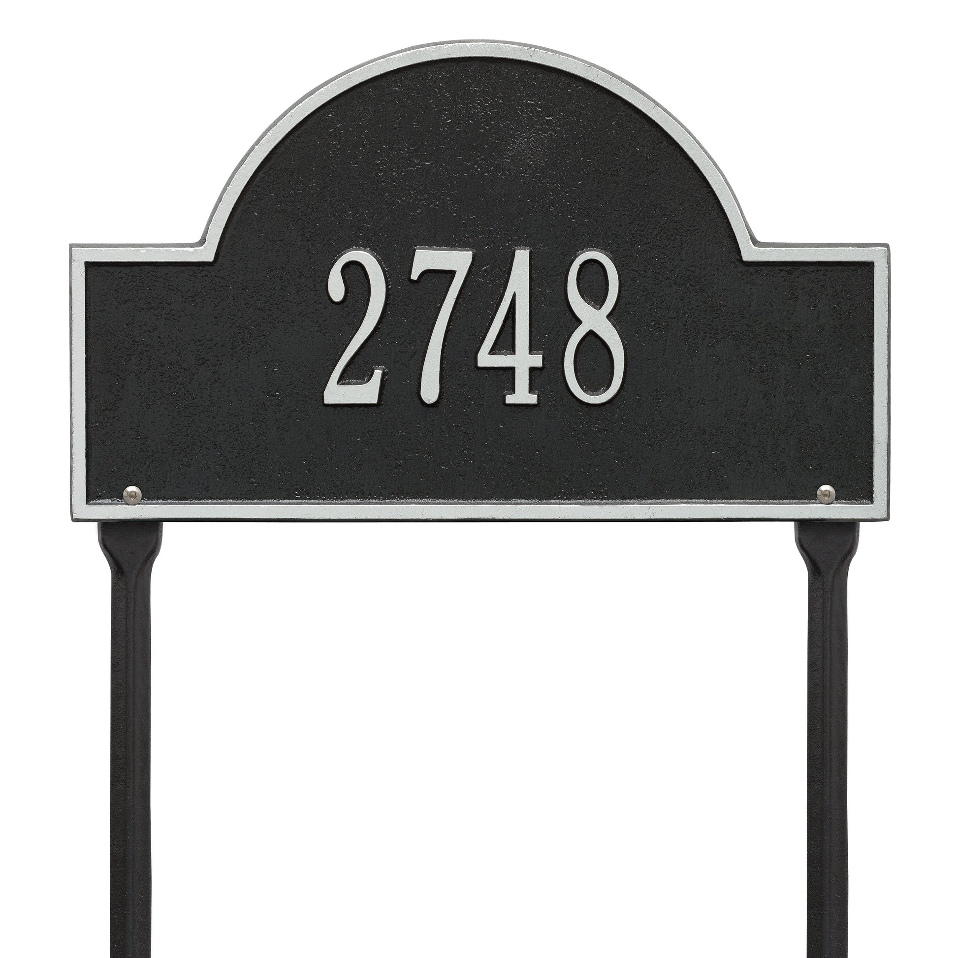 Whitehall Products Arch Marker Standard Lawn Plaque One Line White/gold