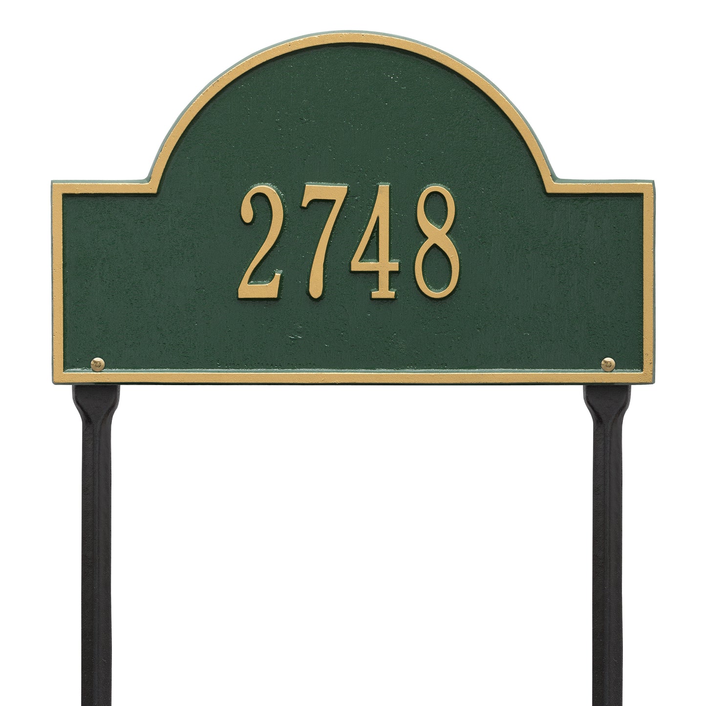 Whitehall Products Arch Marker Standard Lawn Plaque One Line Antique Brass