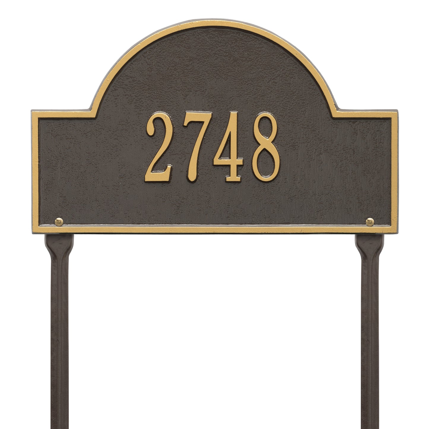 Whitehall Products Arch Marker Standard Lawn Plaque One Line Oil Rubbed Bronze