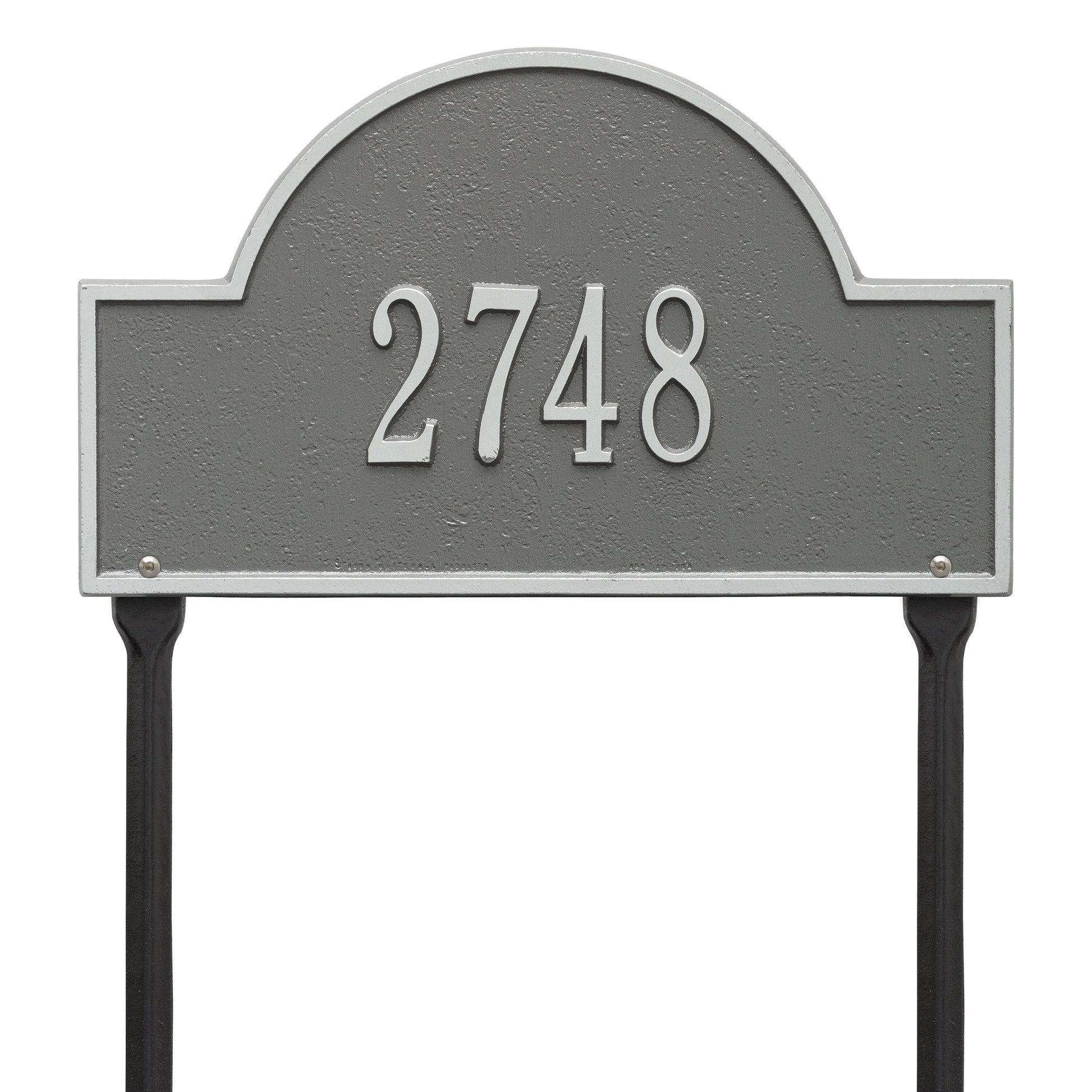 Whitehall Products Arch Marker Standard Lawn Plaque One Line Black/gold