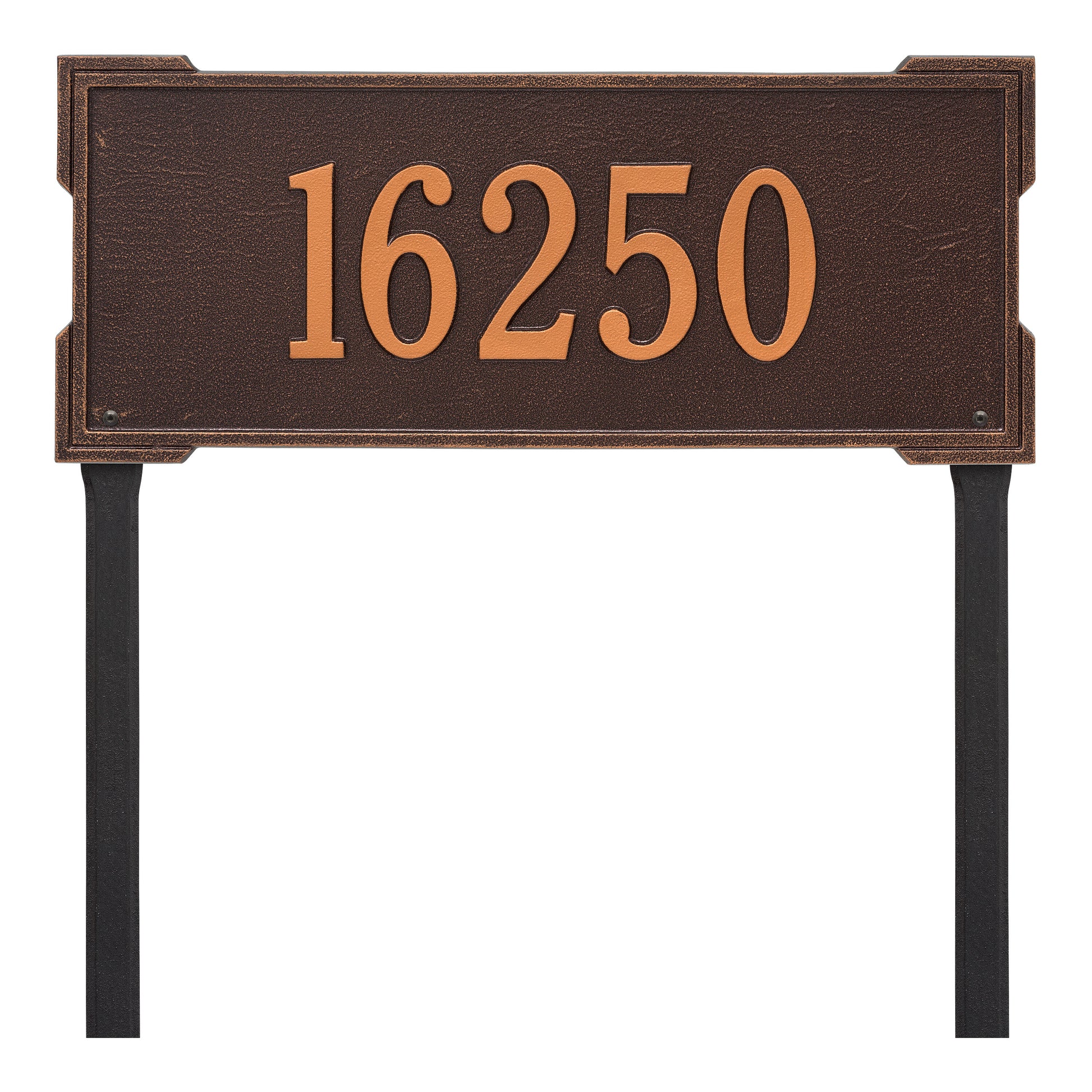 Whitehall Products Personalized Roanoke Estate Lawn Plaque One Line Black/gold
