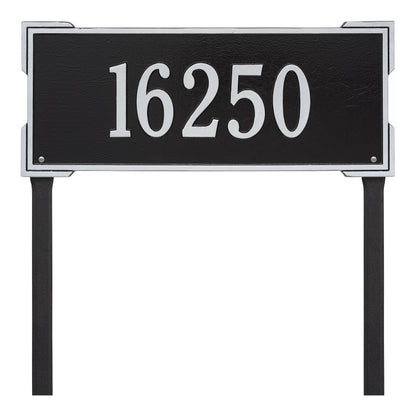 Whitehall Products Personalized Roanoke Estate Lawn Plaque One Line Black/white