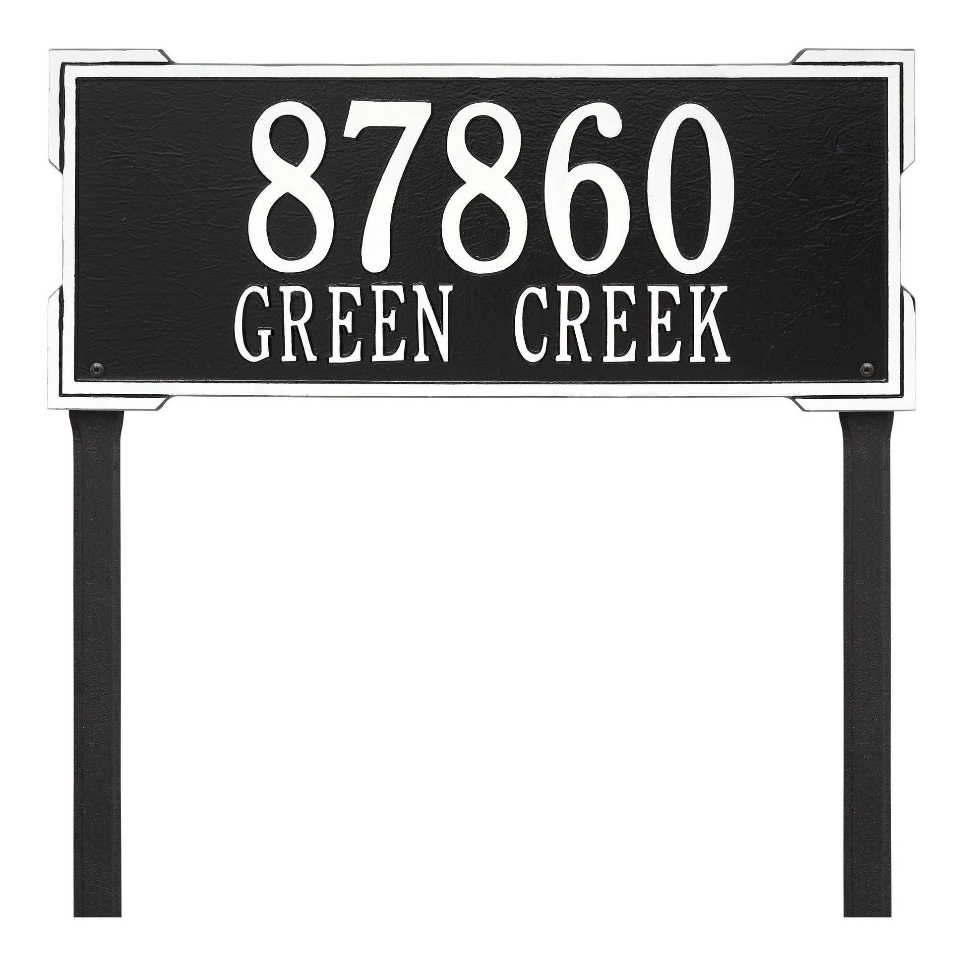 Whitehall Products Personalized Roanoke Estate Lawn Plaque Two Line Green/gold