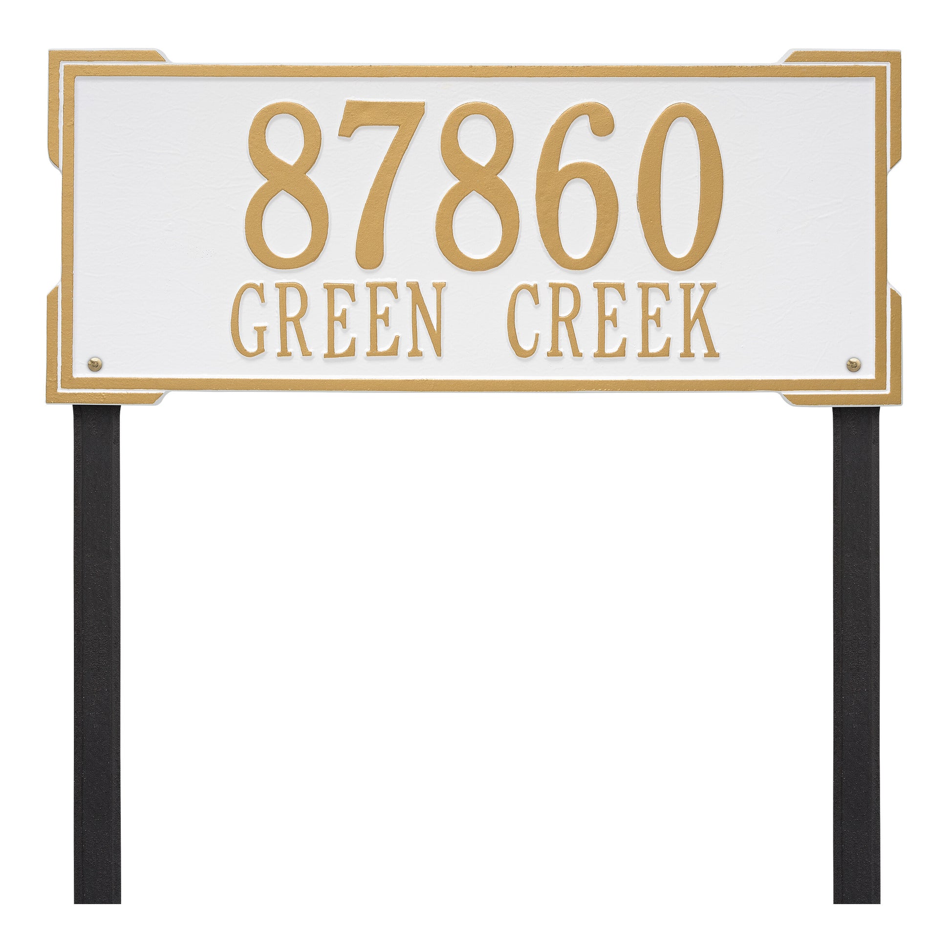 Whitehall Products Personalized Roanoke Estate Lawn Plaque Two Line 