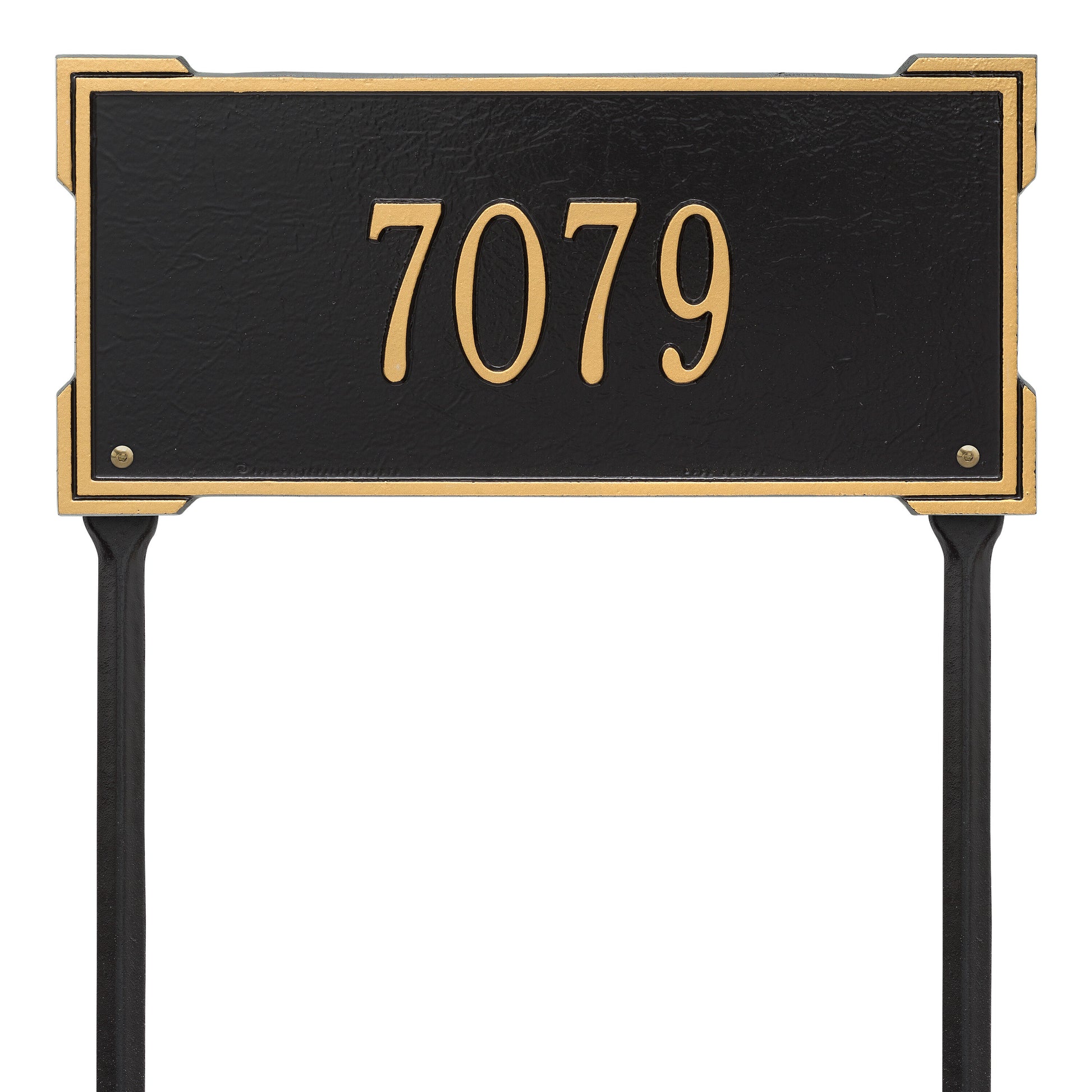 Whitehall Products Personalized Roanoke Standard Lawn Plaque One Line Black/silver