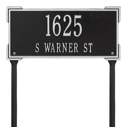 Whitehall Products Personalized Roanoke Standard Lawn Plaque Two Lines Black/white