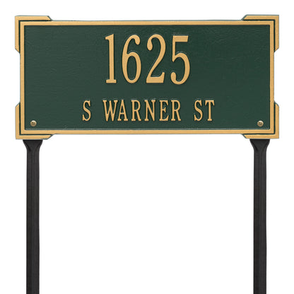 Whitehall Products Personalized Roanoke Standard Lawn Plaque Two Lines Oil Rubbed Bronze