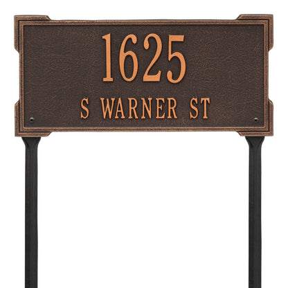 Whitehall Products Personalized Roanoke Standard Lawn Plaque Two Lines Bronze/gold