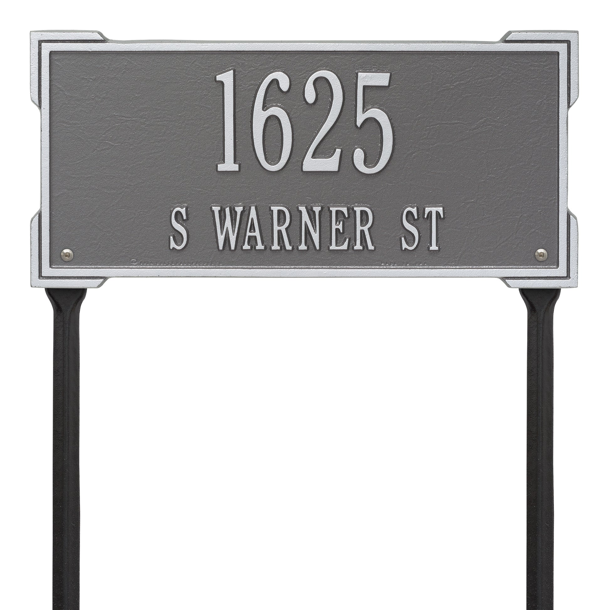 Whitehall Products Personalized Roanoke Standard Lawn Plaque Two Lines Red/gold
