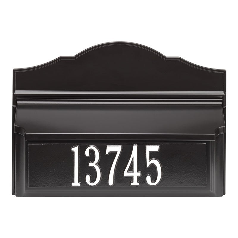 Whitehall Products Colonial Wall Mailbox Package 2 Black/white
