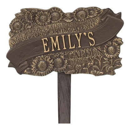 Whitehall Products Tlc Garden Personalized Lawn Plaque One Line 