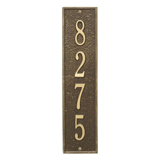 Whitehall Products Personalized Delaware Vertical Wall Plaque Antique Brass