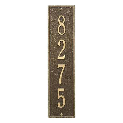 Whitehall Products Personalized Delaware Vertical Wall Plaque Antique Copper