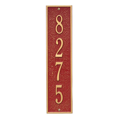 Whitehall Products Personalized Delaware Vertical Wall Plaque White/gold