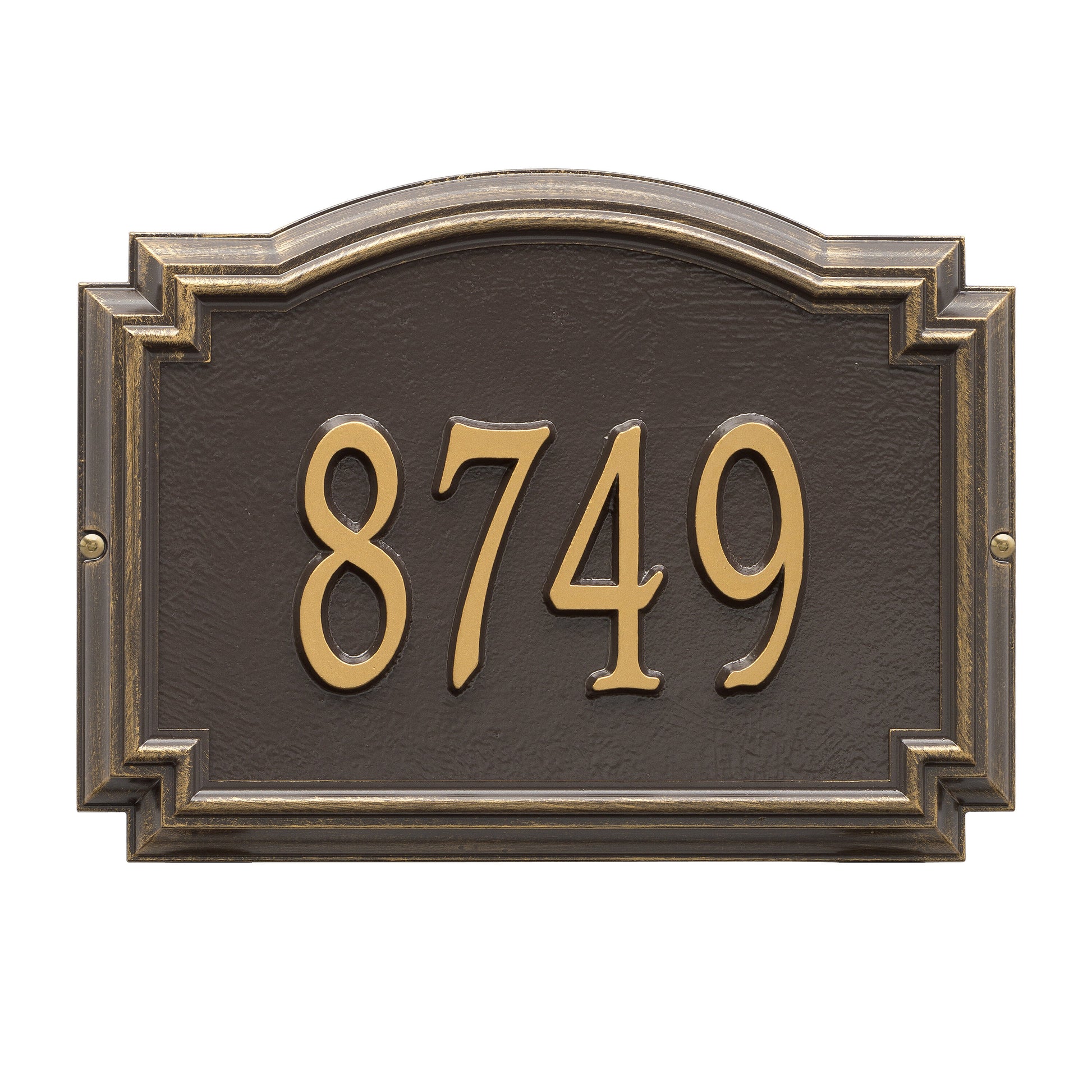 Whitehall Products Williamsburg Standard Wall Plaque One Line Pewter/silver