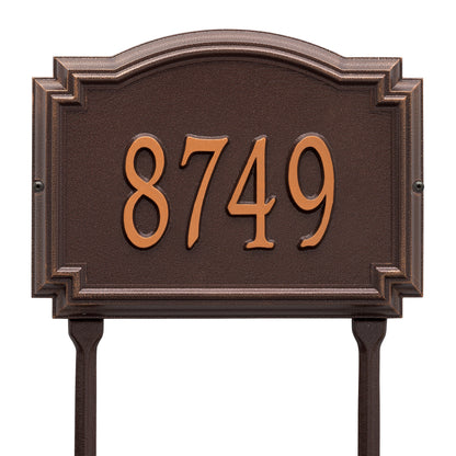 Whitehall Products Williamsburg Standard Lawn Plaque One Line Bronze/gold