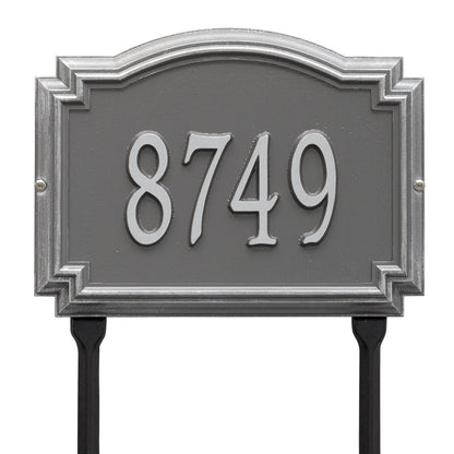 Whitehall Products Williamsburg Standard Lawn Plaque One Line Black/silver