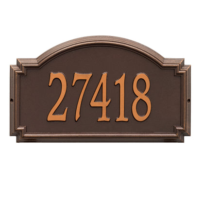 Whitehall Products Williamsburg Estate Wall Plaque One Line Bronze/gold