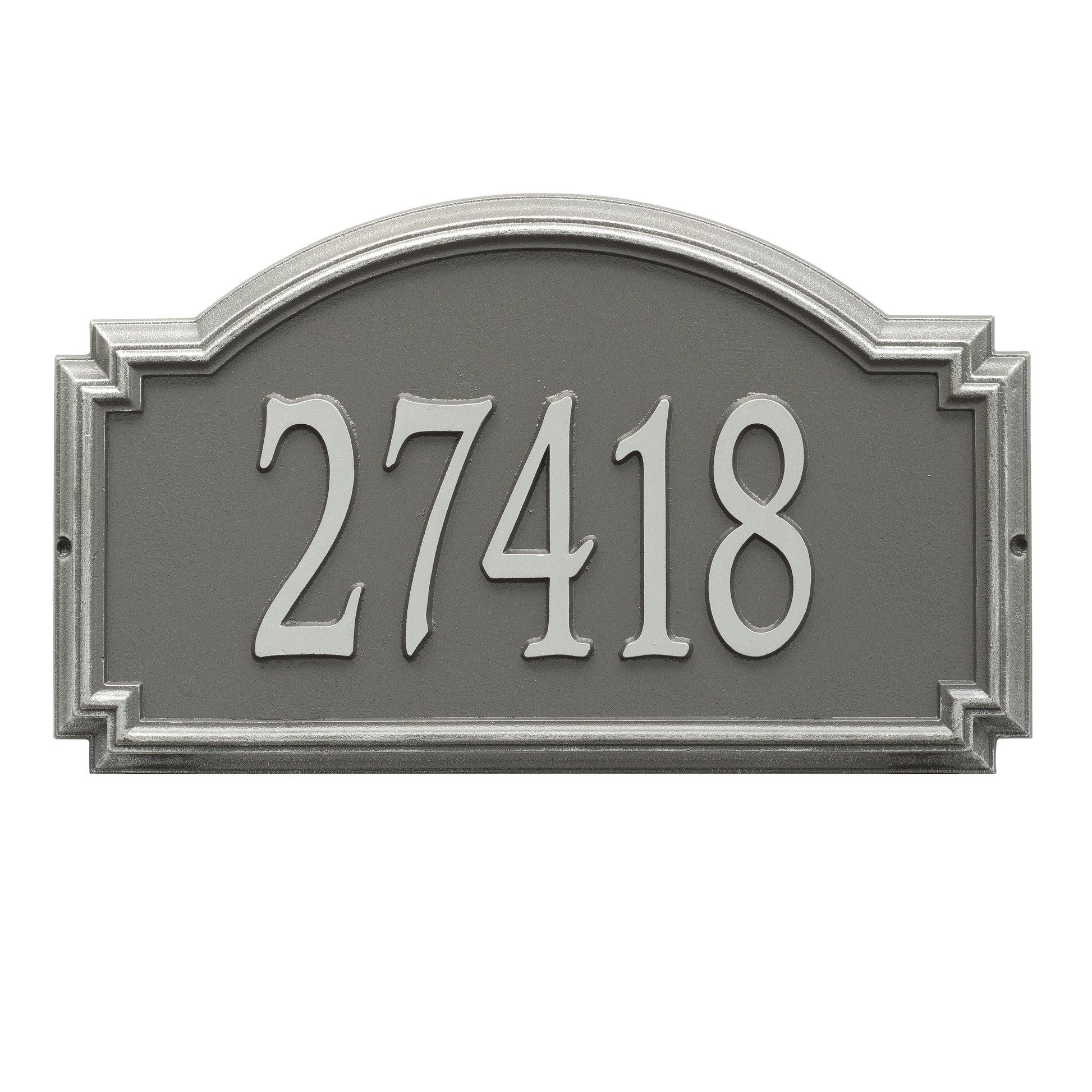 Whitehall Products Williamsburg Estate Wall Plaque One Line Black/silver
